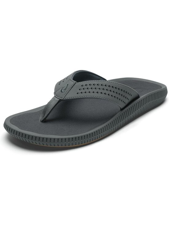 Men\'s Grey Rock Resistant Flip Flops Arch Support Comfort Beach Sandal ShoesMen\' main image 5